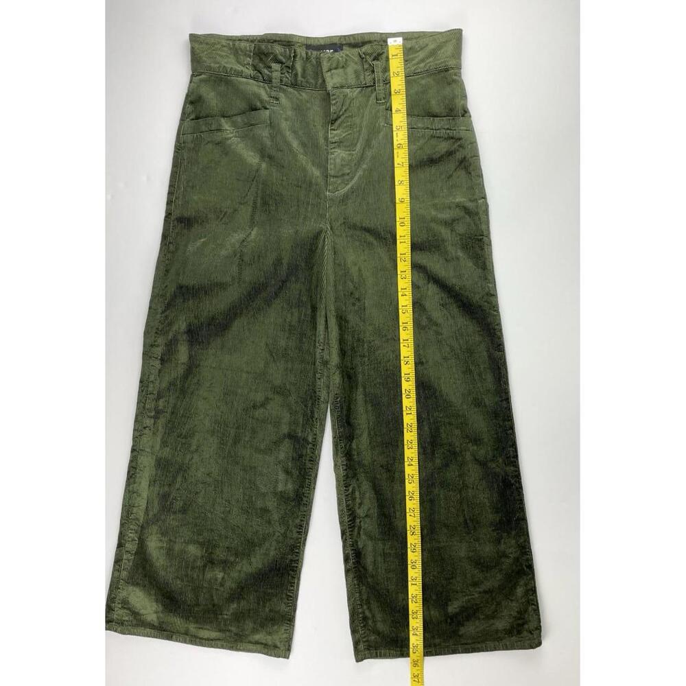 Anthropologie Paige Sutton Ultra High-Rise Corduroy Pants Olive Green Women's 28 - Picture 5 of 10